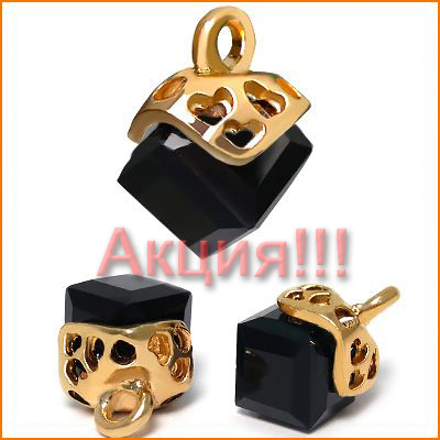 Артикул: БС1512, Цвет: Золото цв.02+черный камень