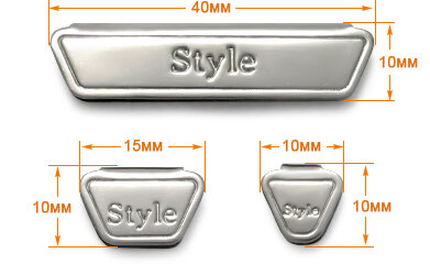 Артикул: ГХН1911 (зажим), Цвет: Никель+лого Style